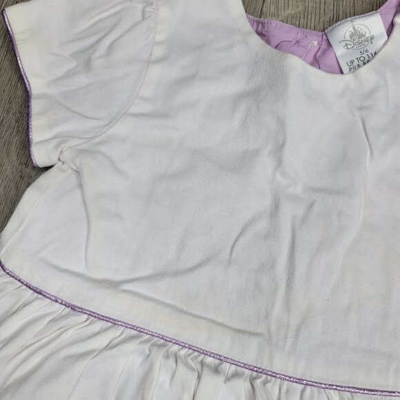 Disney Store Girls' Dress animalted Mulan Print dress Buttons sz 5/6 some stains - Picture 9 of 12